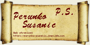 Perunko Susanić vizit kartica